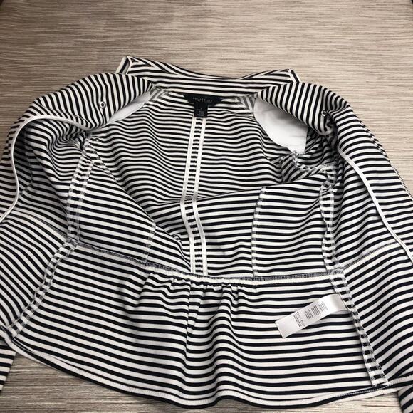 White House Black Market Stripe Moto Jacket - Picture 15 of 16